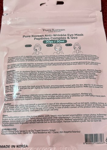 Pure Korean Anti-Aging Göz Maskesi 30 Adet - Görsel 2