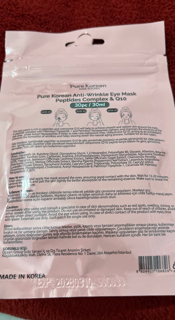 Pure Korean Anti-Aging Göz Maskesi 30 Adet - Görsel 2