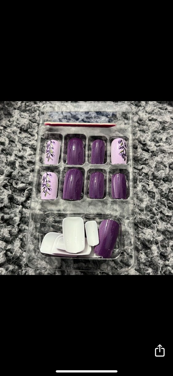 Mor Takma Tırnak Seti - Görsel 2