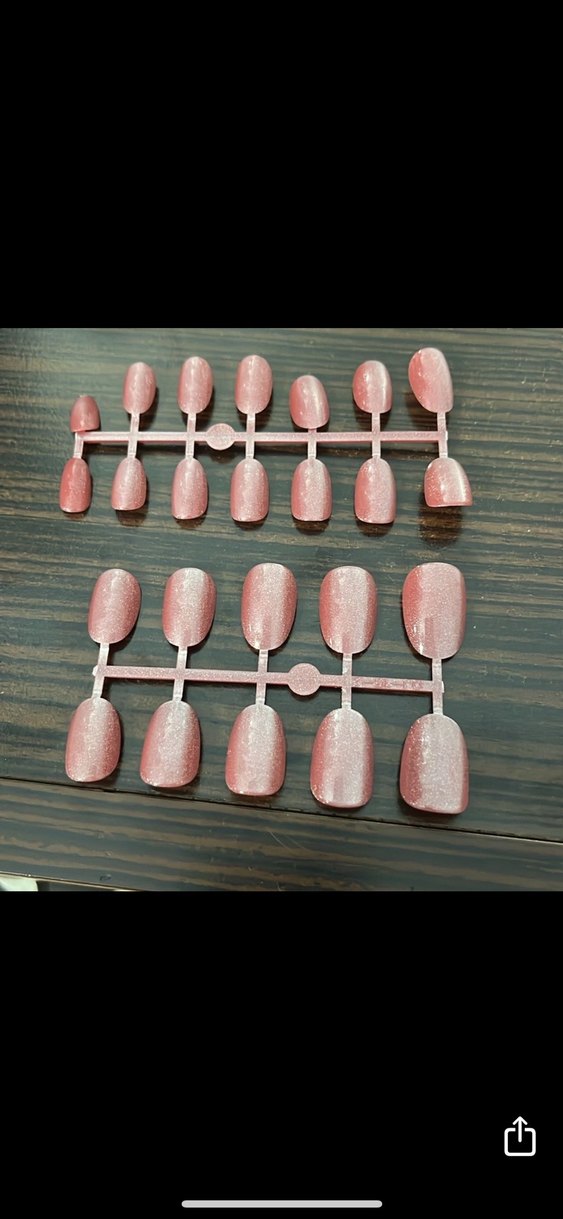 Bej Işıltılı Takma Tırnak Seti - Görsel 2