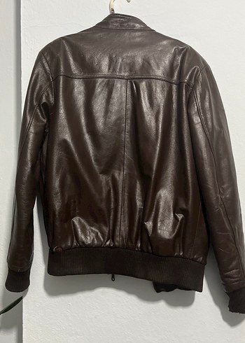 Kahverengi Deri Erkek Ceket - Görsel 6