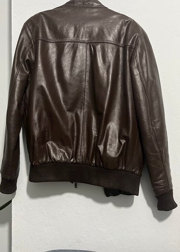 Kahverengi Deri Erkek Ceket - Görsel 8
