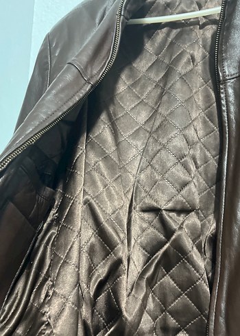 Kahverengi Deri Erkek Ceket - Görsel 5