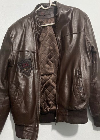 Kahverengi Deri Erkek Ceket - Görsel 2