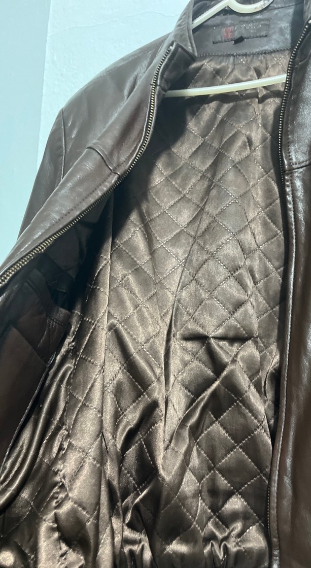 Kahverengi Deri Erkek Ceket - Görsel 5