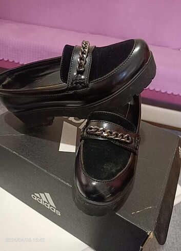 Diğer Zincirli kalın tabanlı Loafer kadın ayakkabı