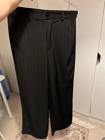 Siyah bol kesim casual pantolon