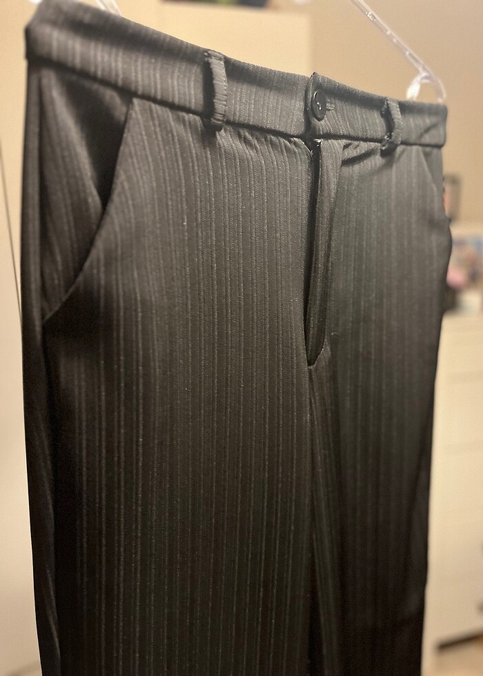 Siyah bol kesim casual pantolon - Görsel 2