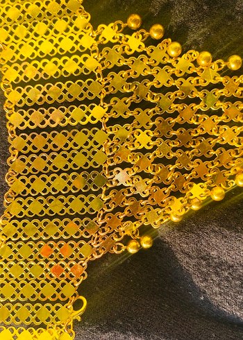 Altın Renkli Boncuklu Kadın El Zinciri - Görsel 2