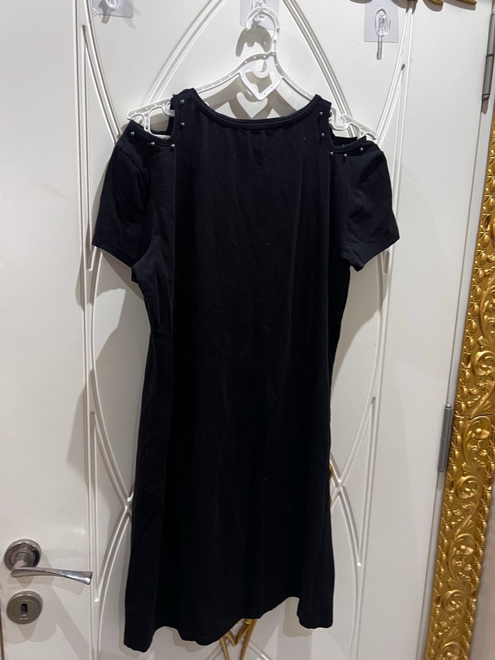 Siyah Midi Elbise - Görsel 3