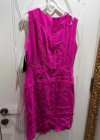 Pembe Midi Elbise - Görsel 3