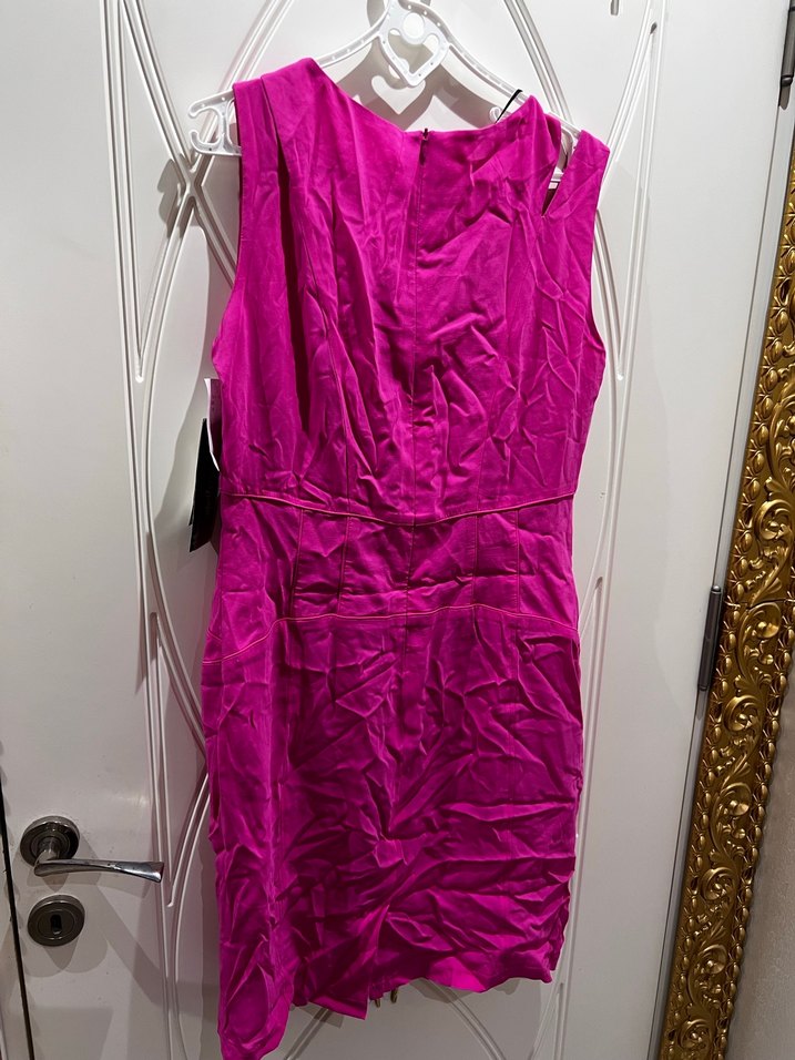 Pembe Midi Elbise - Görsel 3