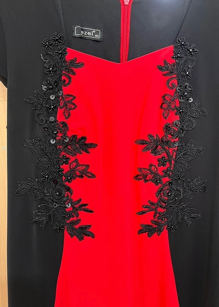 Balık kesim bir kez giyilmiş abiye - Görsel 2