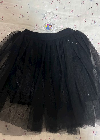 Kız Çocuk Siyah Fırfırlı Gotik Etek