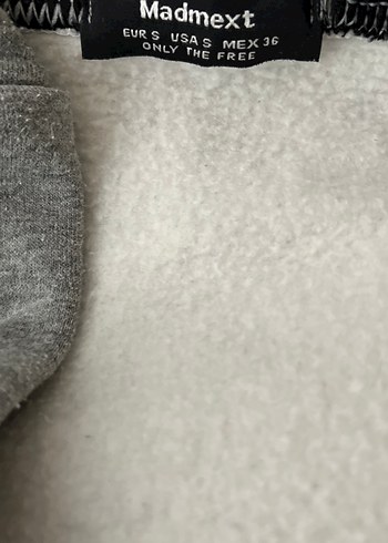 s/m Beden Gri Erkek Fermuarlı Polar Sweatshirt