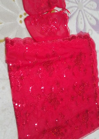 Kız Çocuk Renkli Dantel Nakışlı Eldiven - Görsel 2