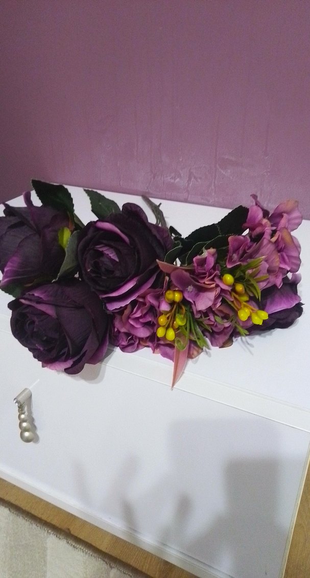 Mor Bohem Renkli  Çiçek - Görsel 2