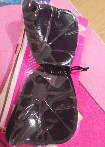 Pembe Baskılı Sihirli Straplez Sütyen - Görsel 4