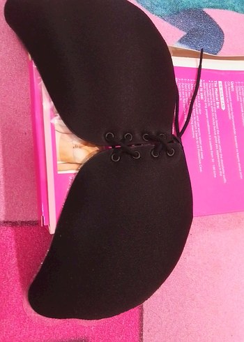 Pembe Baskılı Sihirli Straplez Sütyen - Görsel 3