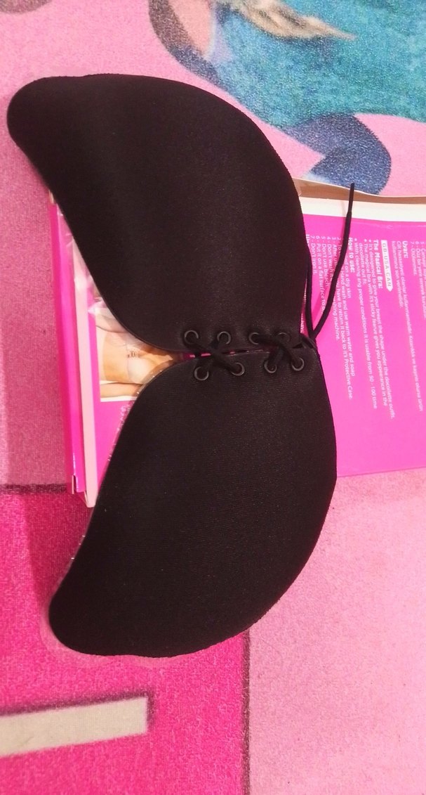 Pembe Baskılı Sihirli Straplez Sütyen - Görsel 3