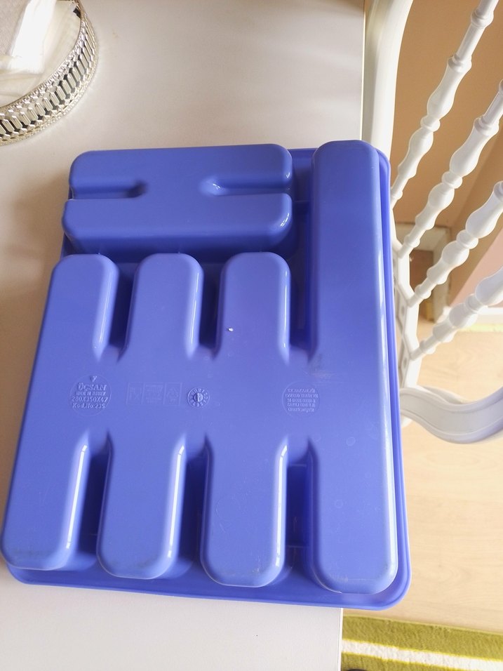 Açık Mavi Plastik Çatal Kaşık Bıçak Kutusu - Görsel 3