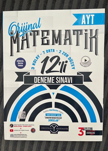 Orijinal Matematik 12'li Deneme Sınavı AYT