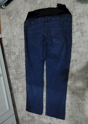 xl Beden Lacivert Kadın Elastik Denim Hamıle Pantolonu