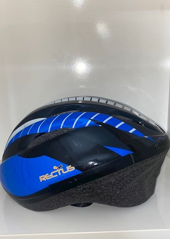 Mavi Siyah Beyaz Biker Kaskı ayarlanabilir - Görsel 4