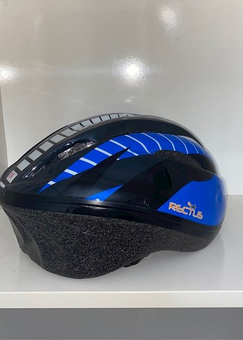 Mavi Siyah Beyaz Biker Kaskı ayarlanabilir - Görsel 2