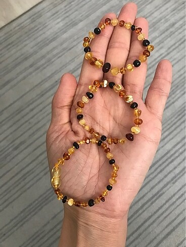 Orjinal kehribar bebek bileklik