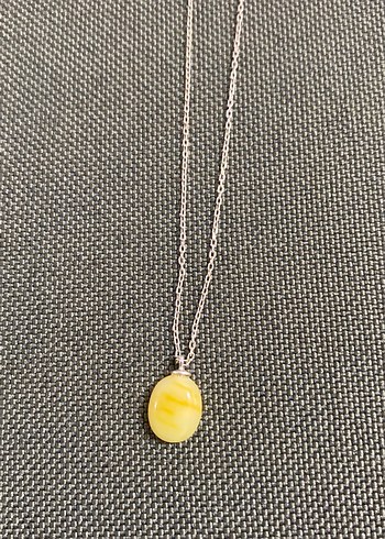 Rus kaliningrad menşeili kolye küpe takım set - Görsel 2