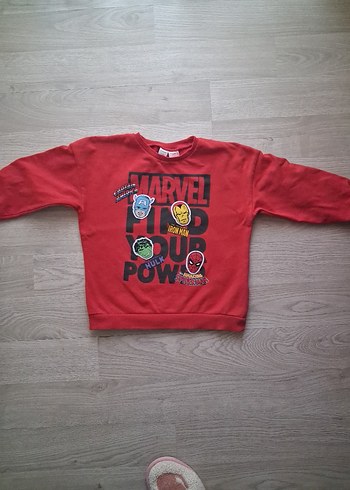 Erkek Çocuk Kırmızı Örme Spider-Man Sweatshirt - Görsel 6