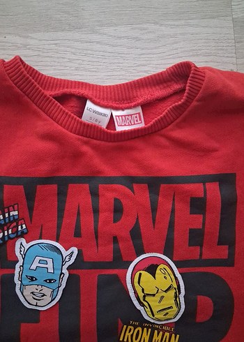 Erkek Çocuk Kırmızı Örme Spider-Man Sweatshirt - Görsel 8