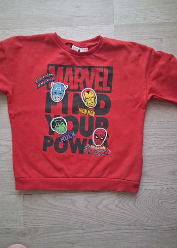 Erkek Çocuk Kırmızı Örme Spider-Man Sweatshirt - Görsel 2