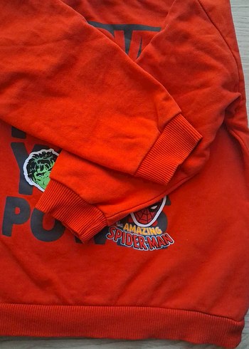 Erkek Çocuk Kırmızı Örme Spider-Man Sweatshirt - Görsel 9