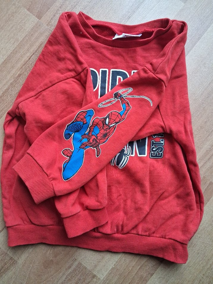 Erkek Çocuk Kırmızı Örme Spider-Man Sweatshirt - Görsel 5