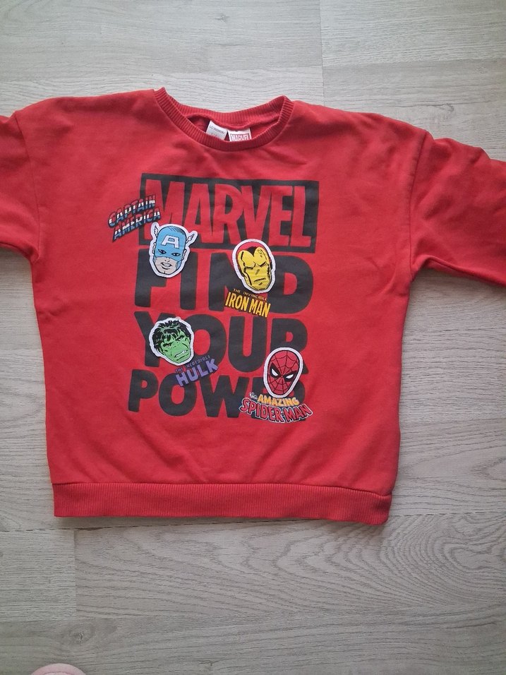 Erkek Çocuk Kırmızı Örme Spider-Man Sweatshirt - Görsel 2