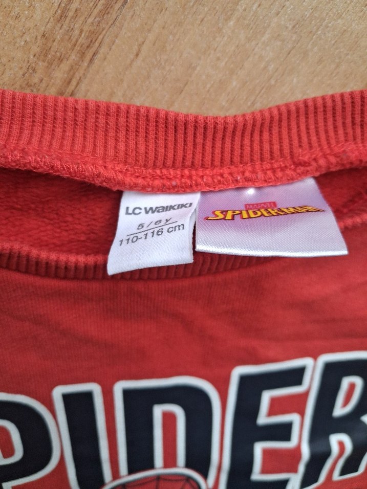 Erkek Çocuk Kırmızı Örme Spider-Man Sweatshirt - Görsel 4