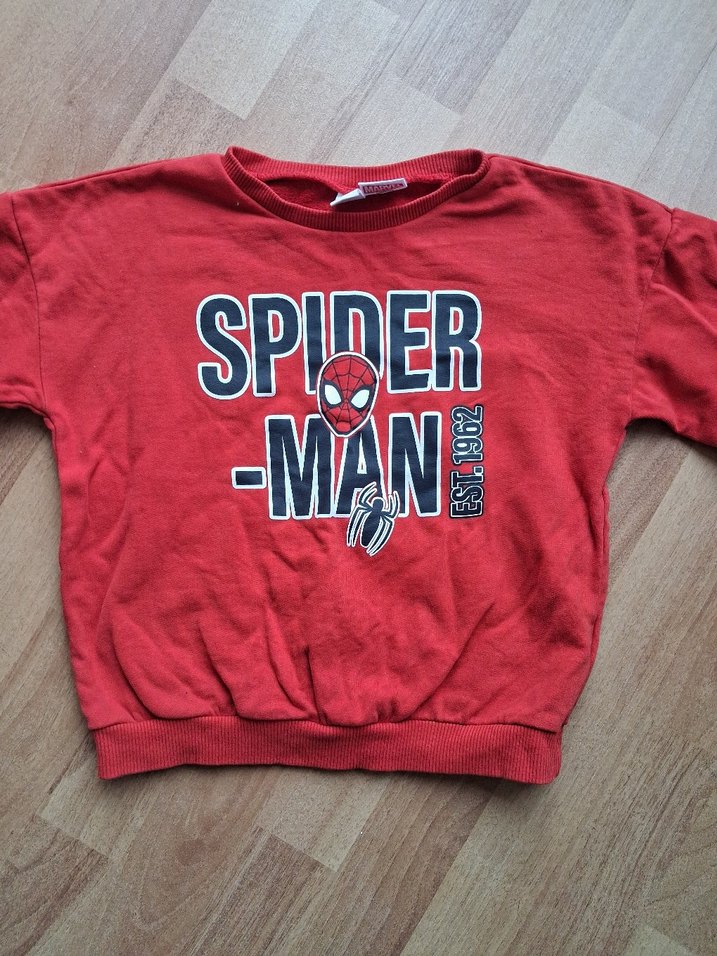 Erkek Çocuk Kırmızı Örme Spider-Man Sweatshirt - Görsel 3