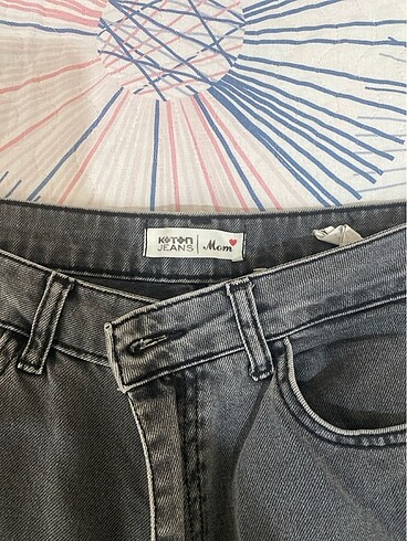 40 Beden gri Renk koton jeans