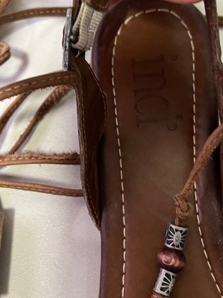 Deri Bohem Tarzı Dolgu Topuklu Kadın Sandalet - Görsel 2