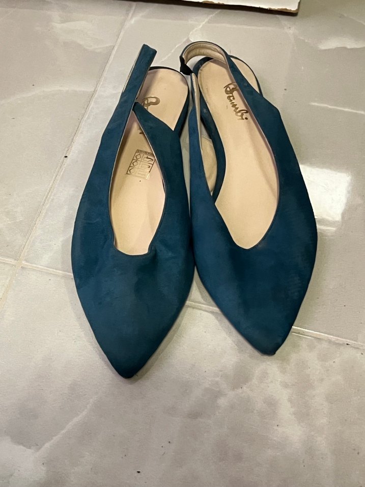 Kadın Mavi Dolgu Topuklu Sandalet - Görsel 3