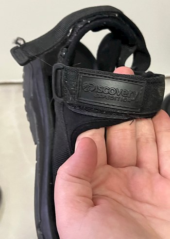 Siyah erkek Cırt Cırtlı Sandalet 44 numara discovery - Görsel 2