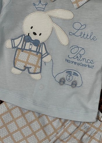 Mavi Baskılı Bebek Hastane Takımı ALT ÜST TAKIM MEVSİMLİK#bebek# - Görsel 6