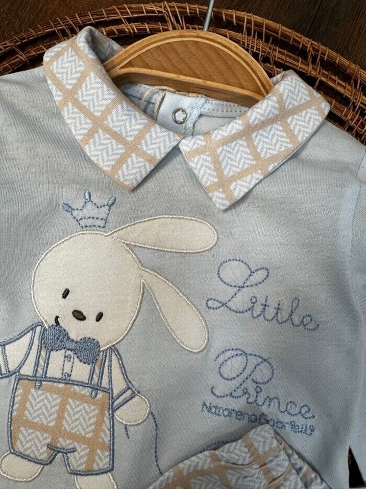 Mavi Baskılı Bebek Hastane Takımı ALT ÜST TAKIM MEVSİMLİK#bebek# - Görsel 5