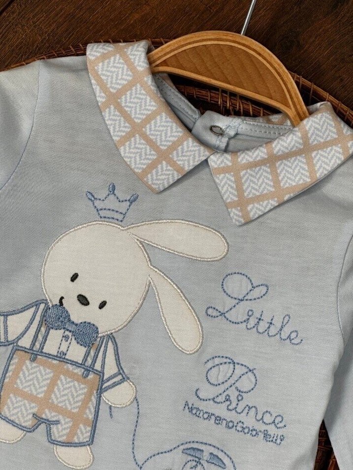 Mavi Baskılı Bebek Hastane Takımı ALT ÜST TAKIM MEVSİMLİK#bebek# - Görsel 4