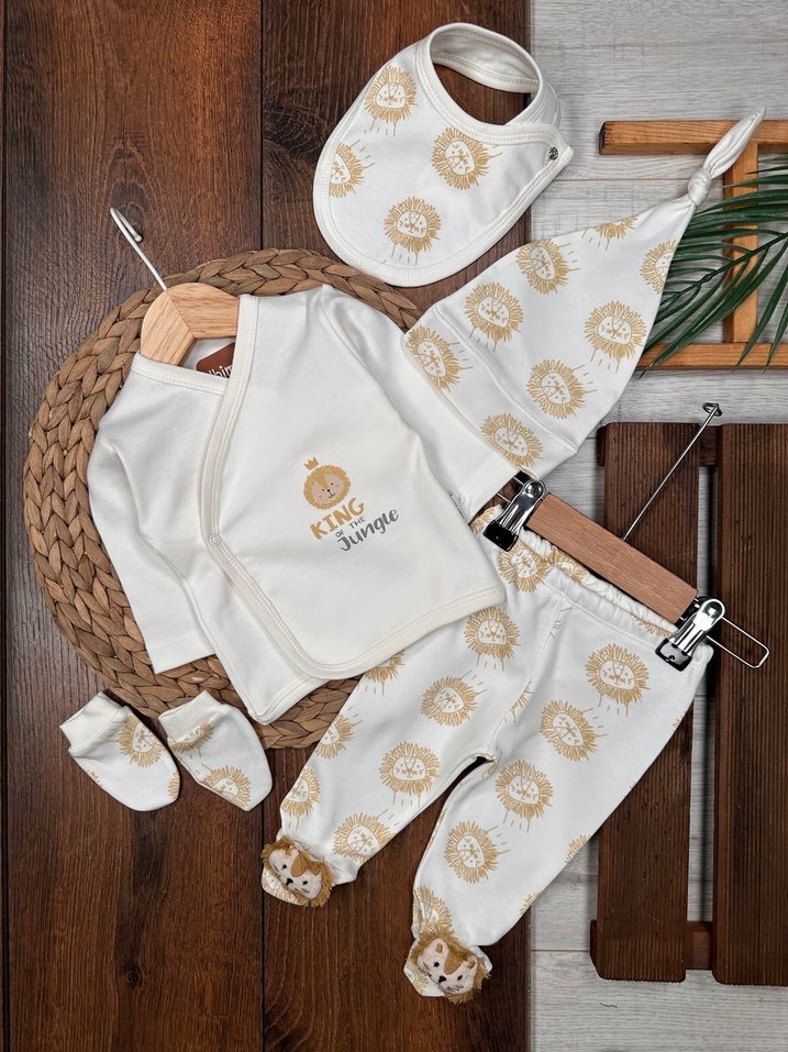 SIFIR Beyaz Desenli Pofuduk Hastane Kıyafeti - Görsel 2