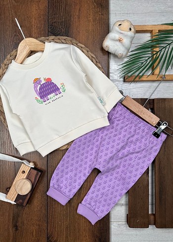 SIFIR Beyaz Baskılı Pamuklu Kız Sweatshirt#bebek#giyim# - Görsel 6