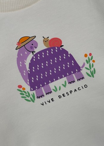 SIFIR Beyaz Baskılı Pamuklu Kız Sweatshirt#bebek#giyim# - Görsel 7