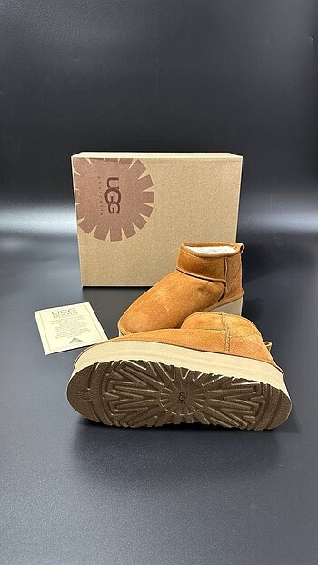 38 Beden kahverengi Renk Ugg Platform Mini
